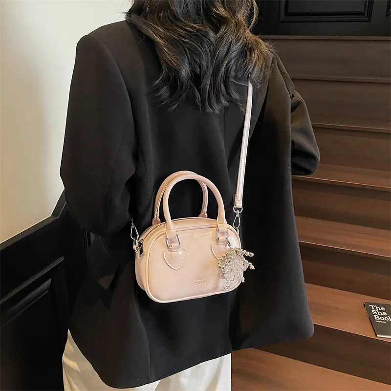 Miss Angel PU Handbag Women's White/Pink/Black-1