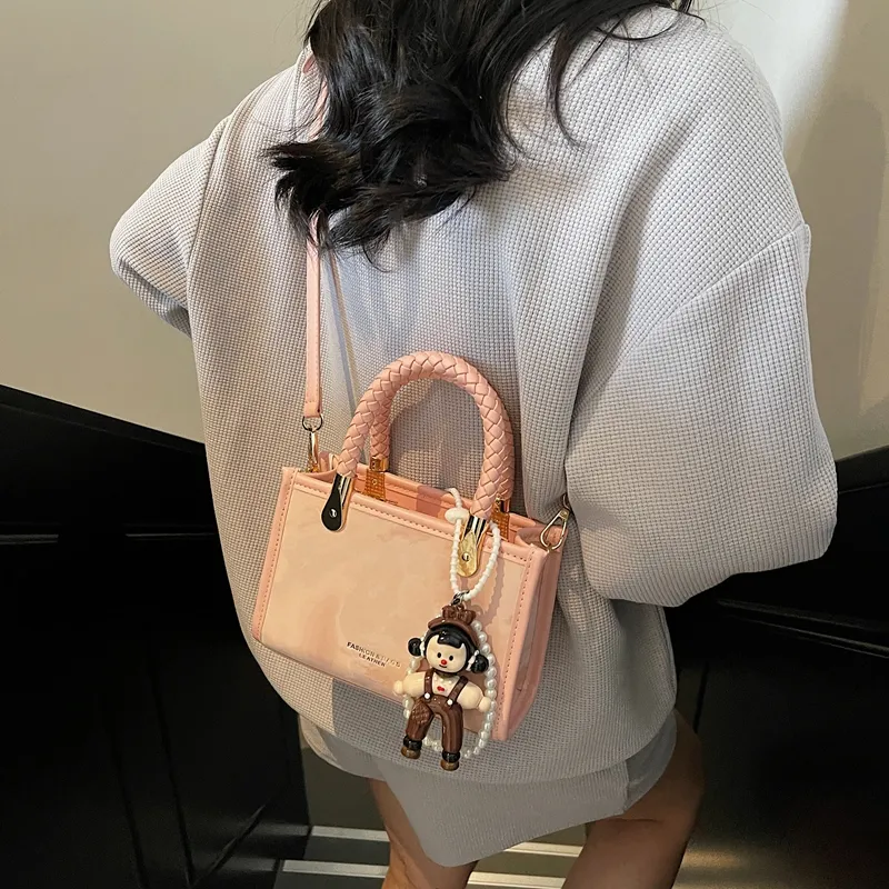 Miss Angel PU Handbag Women's Pink/Silver/Pink-13