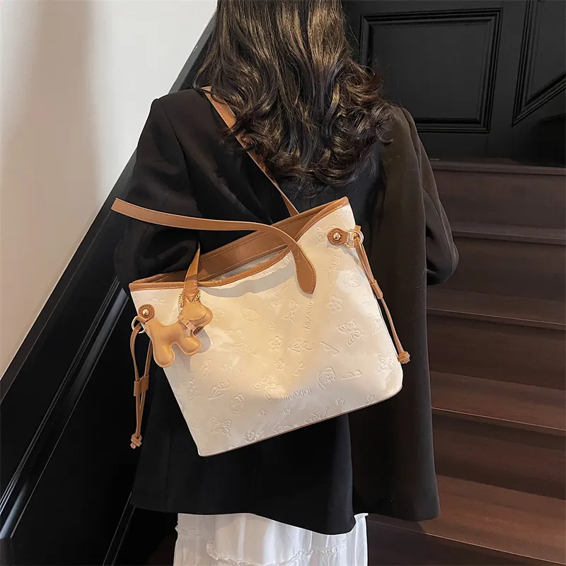Miss Angel PU Tote Bag Shopping Bag Shoulder Bags Women's Multicolor-2