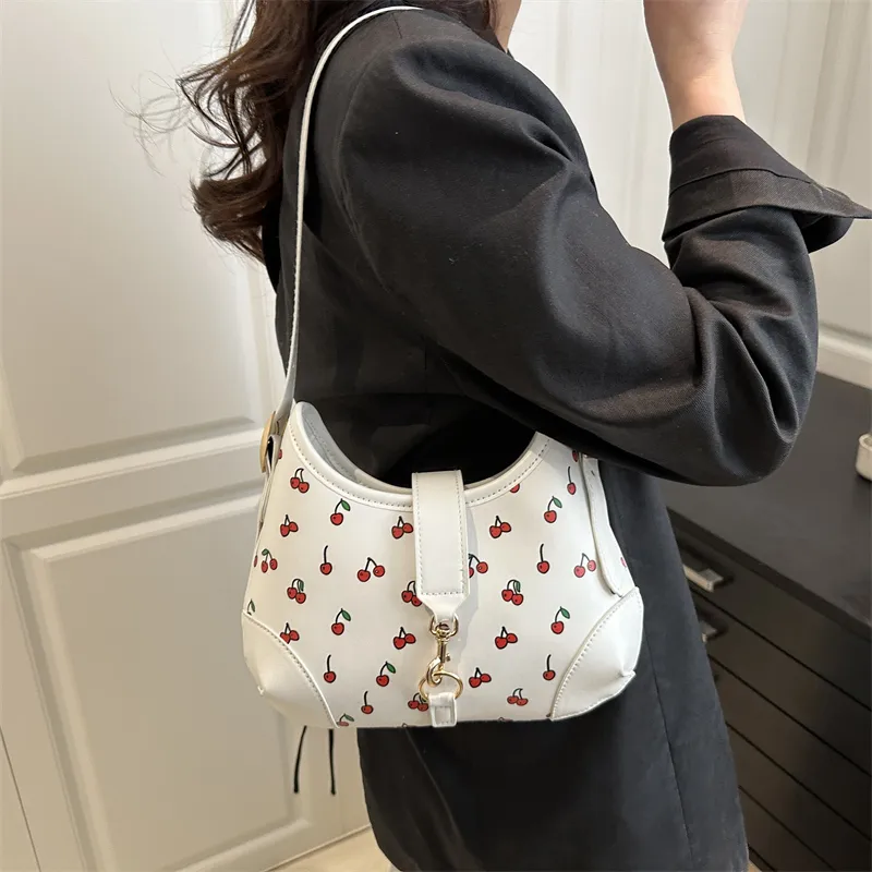 Miss Angel PU Crossbody Bag Women's White/Black/Red-9