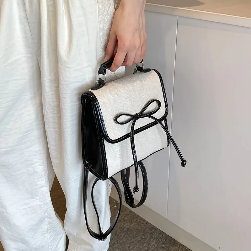 Miss Angel PU Backpack Women's White-1