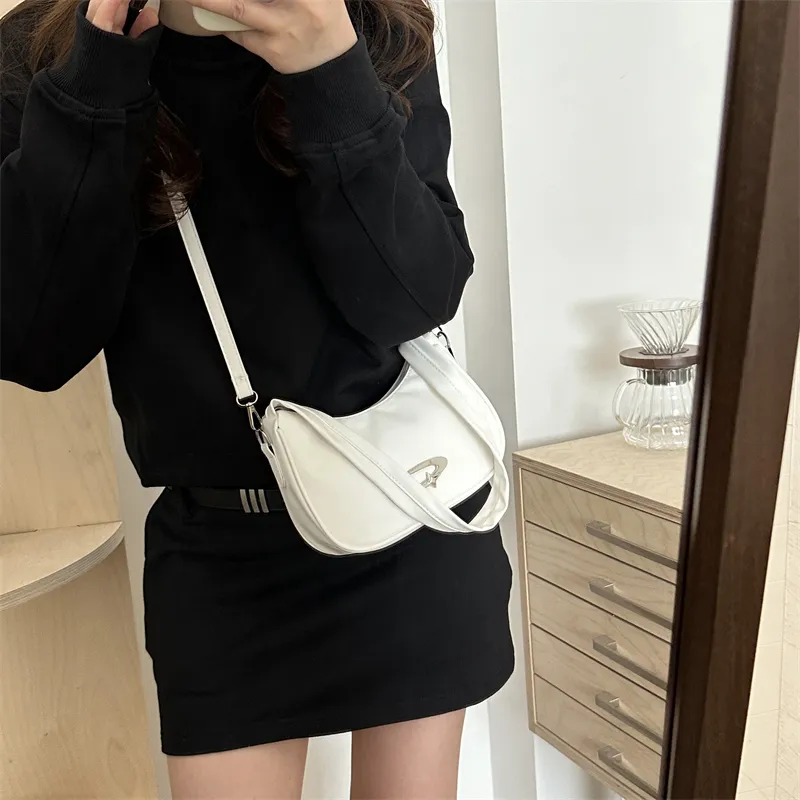 Miss Angel PU Handbag, Crossbody Bag, Shoulder Bag Women's White Silver Black Pink-3