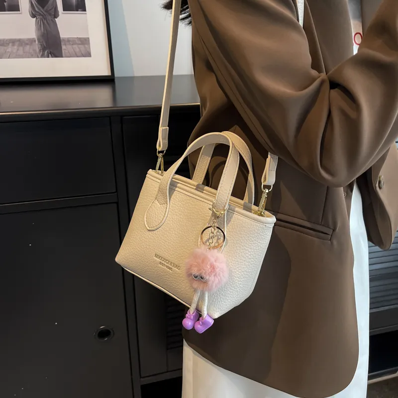 Miss Angel PU Handbag Women's White/Black/Khaki-2