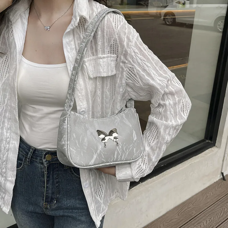 Miss Angel PU Shoulder Bag, Crossbody Bag Regular Women's Silver/Black/Ivory/Pink/Light Blue-4