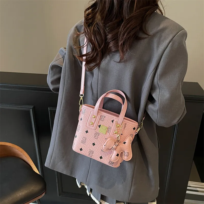 Miss Angel PU Crossbody One Shoulder Handbag Women's Ecru/Black/Pink/Coffee/Brown-2