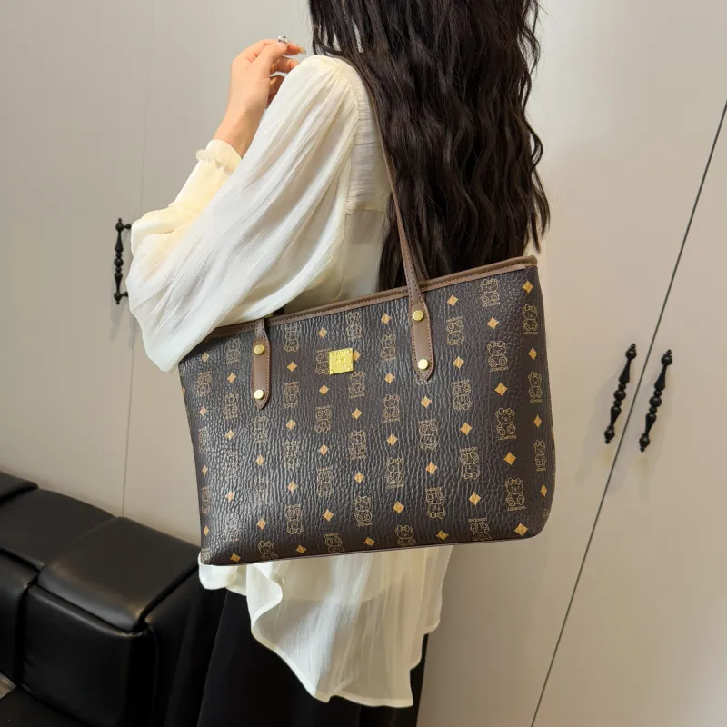 Miss Angel PU Shopping Bag, Tote Bag, Handbag, Shoulder Bag Women's White, Beige, Pink, Brown, Black, Coffee-34
