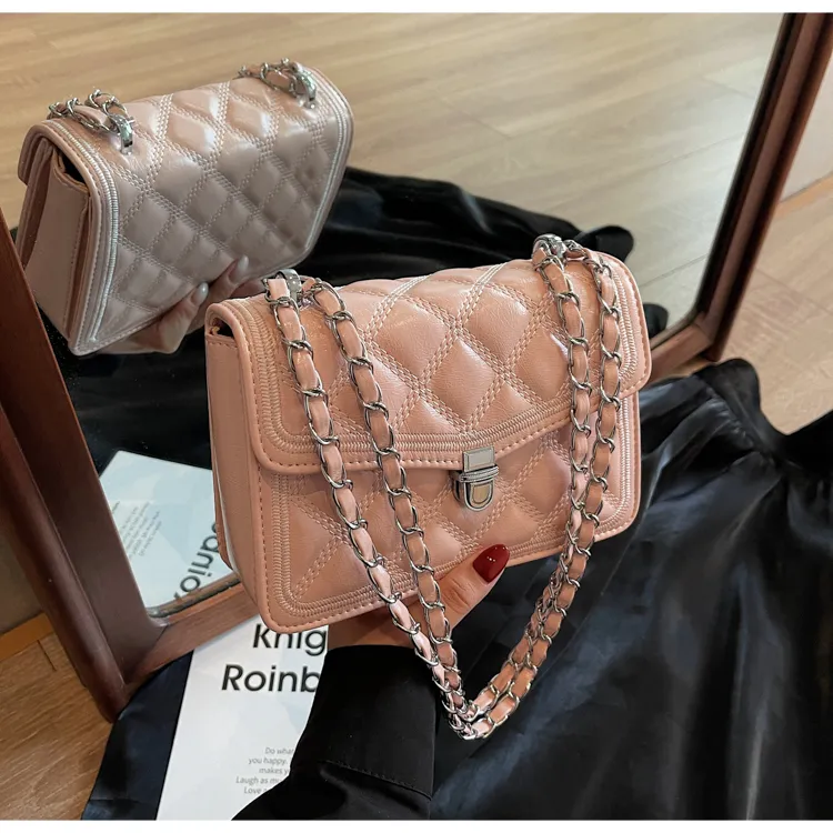 Miss Angel PU Crossbody Bag Women's Black/Beige/Green/Pink/Khaki-16
