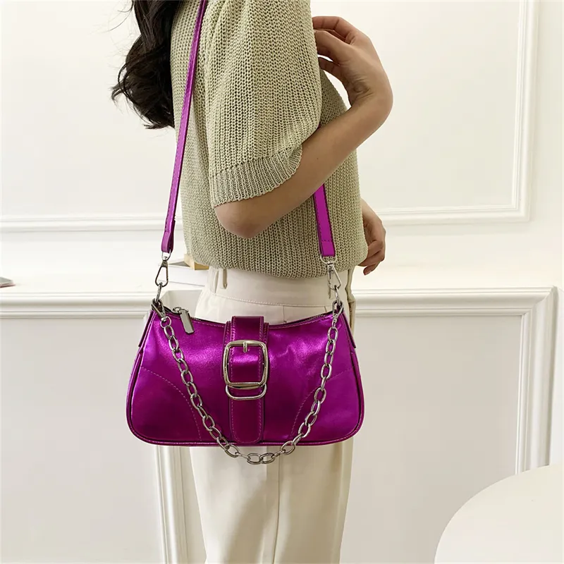 Miss Angel Patent Leather Shoulder Bag Women's Multicolor-21