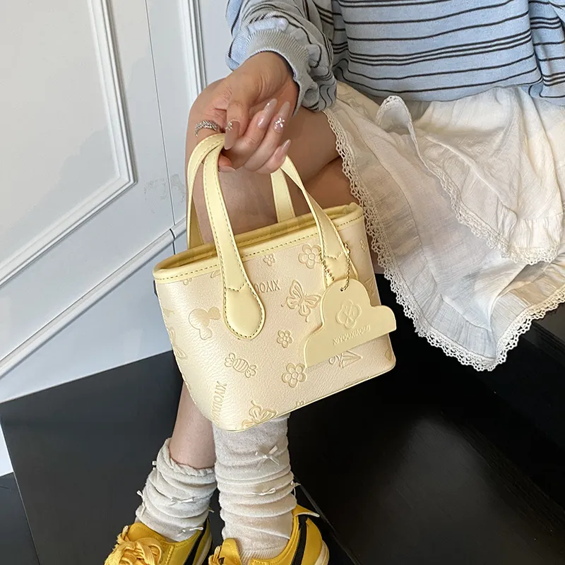 Miss Angel PU Handbag Women's Pink/White/Yellow-13