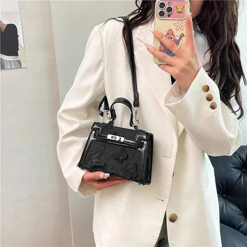 Miss Angel PU Handbag Kelly Bag Women's White/Black/Blue/Pink-10
