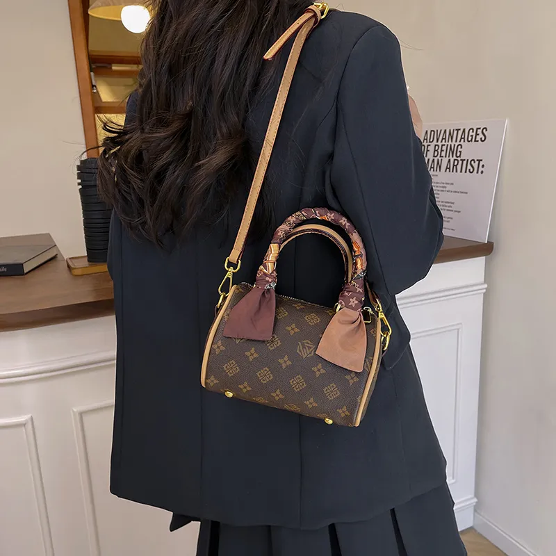 Miss Angel PU Handbag Women's Brown/Apricot-5