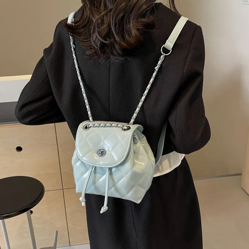 Miss Angel PU Backpack Women's White/Silver-22