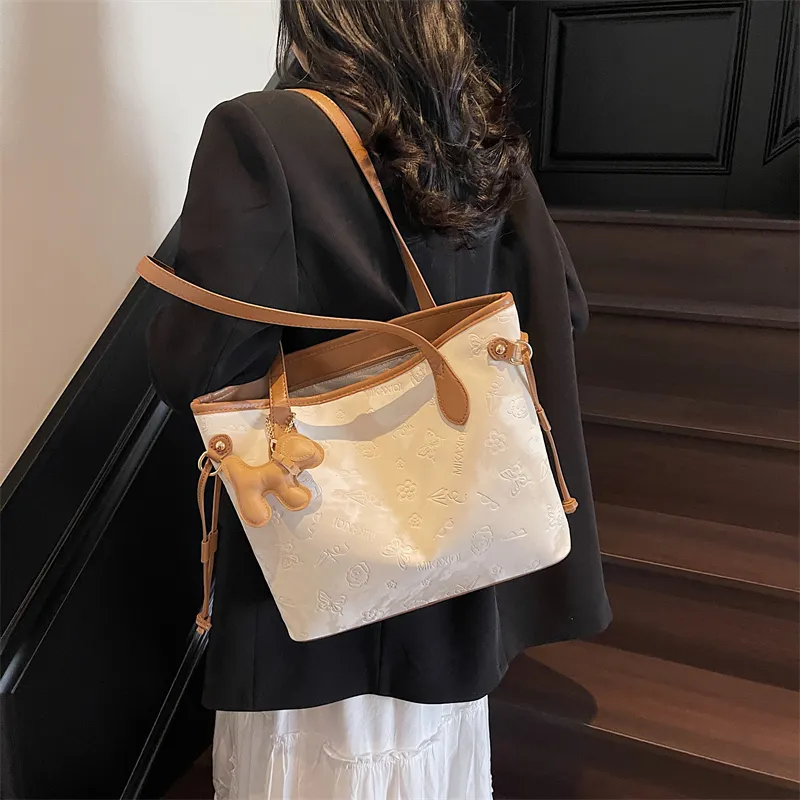 Miss Angel PU Tote Bag Shopping Bag Shoulder Bags Women's Multicolor-3