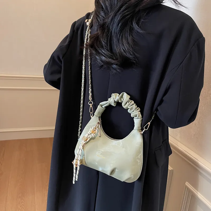 Miss Angel PU Crossbody One Shoulder Handbag Women's Beige/Black-22