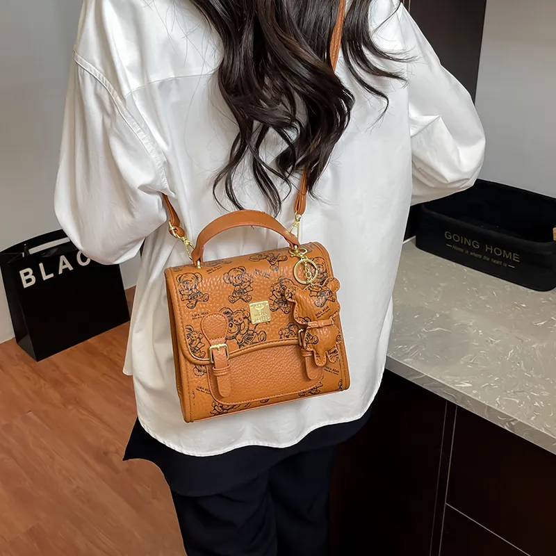 Miss Angel PU Backpack Women's White/Pink/Brown-15