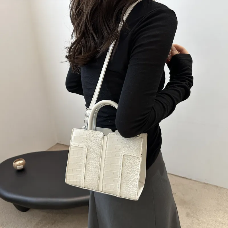 Miss Angel PU Crossbody Handbag Shoulder Bag Women's White/Black/Red-3