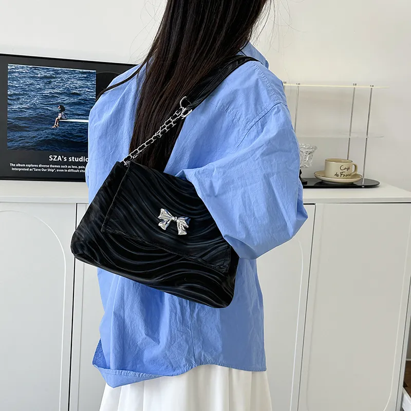 Miss Angel PU Crossbody Bag Women's White/Black/Silver-16