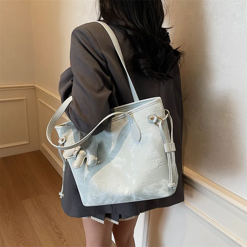 Miss Angel PU Tote Bag Shopping Bag Shoulder Bags Women's Multicolor-24