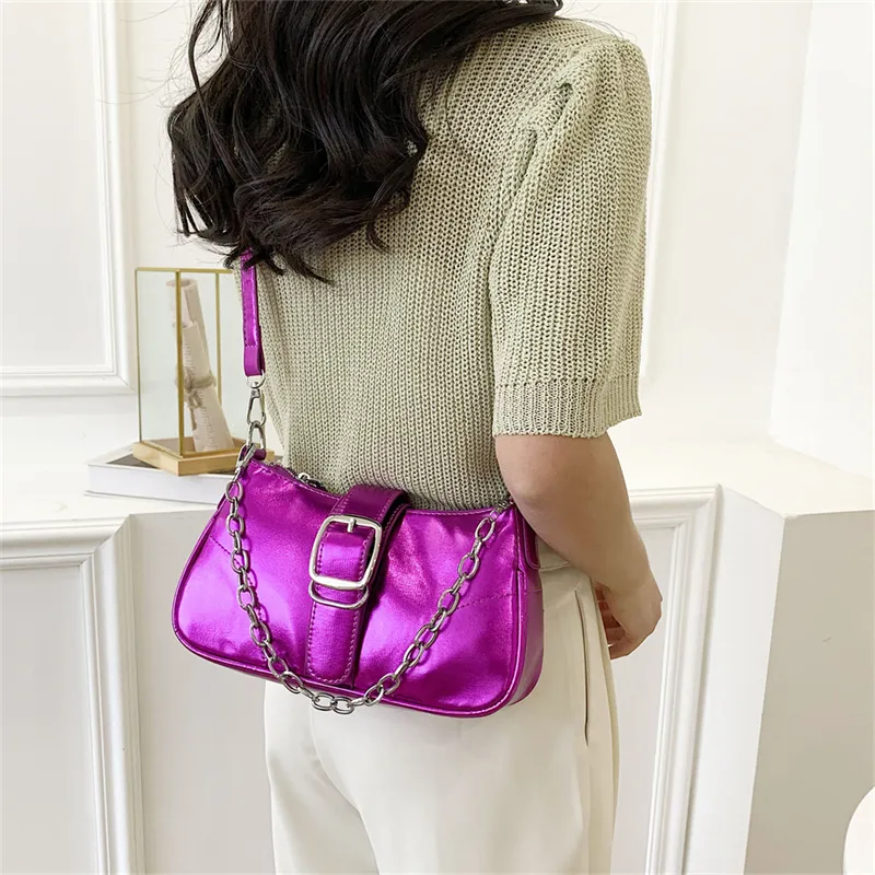 Miss Angel Patent Leather Shoulder Bag Women's Multicolor-18