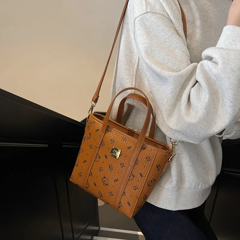 Miss Angel PU Crossbody Handbag Women's Pink/Brown-4