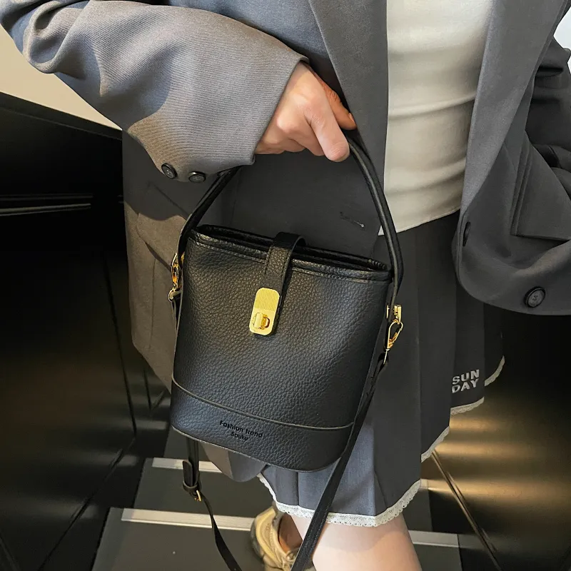 Miss Angel PU Shoulder Bag, Crossbody Bag, Handbag Women's Black/Yellow/Khaki/Pink-4