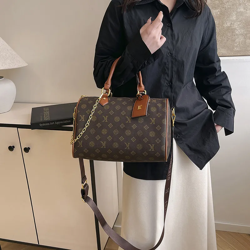 Miss Angel PU Handbag Regular Women's Brown/Khaki-8