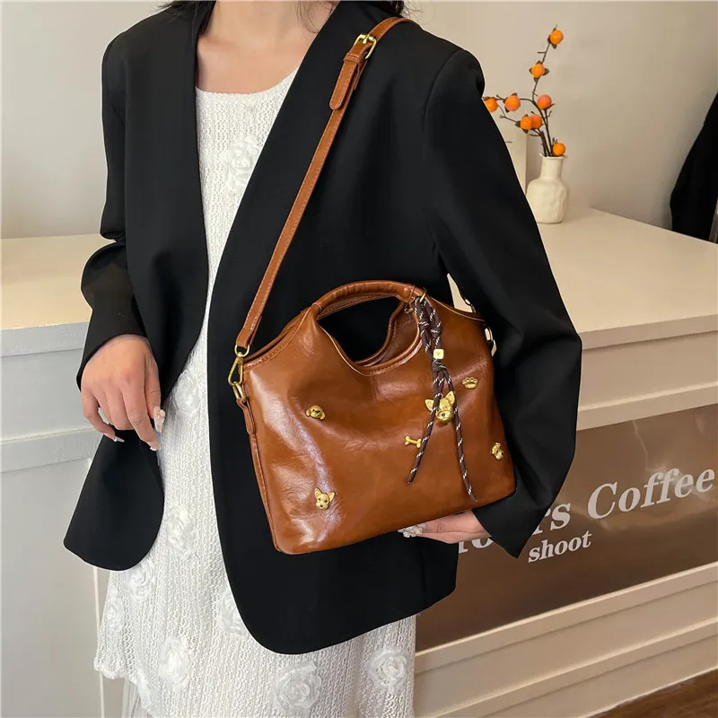 Miss Angel PU One Shoulder Handbag Women's Multicolor-17