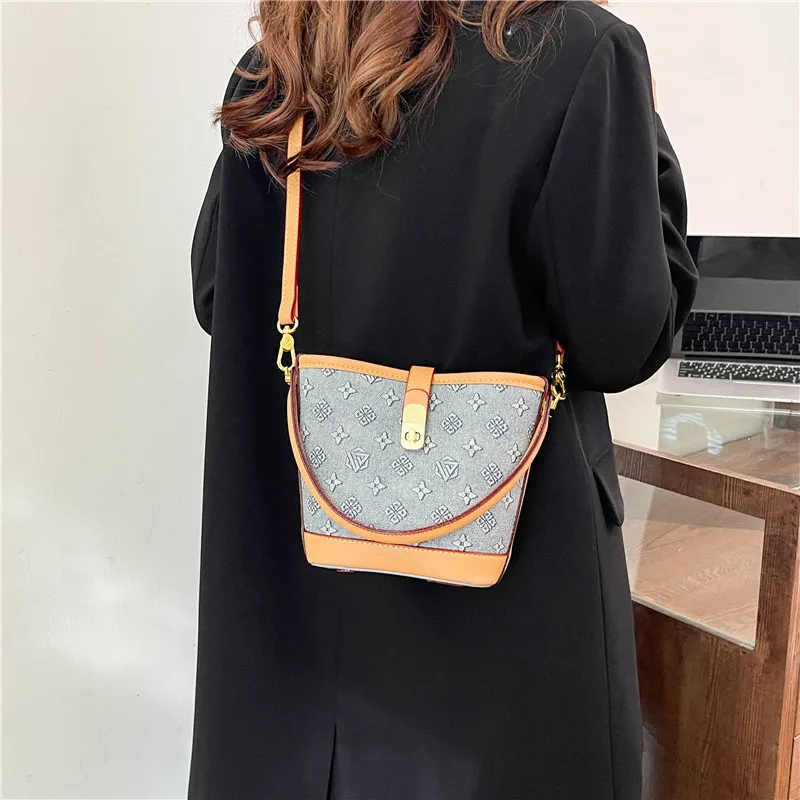 Miss Angel PU Crossbody Handbag Regular Women's Blue/Beige/Brown-3
