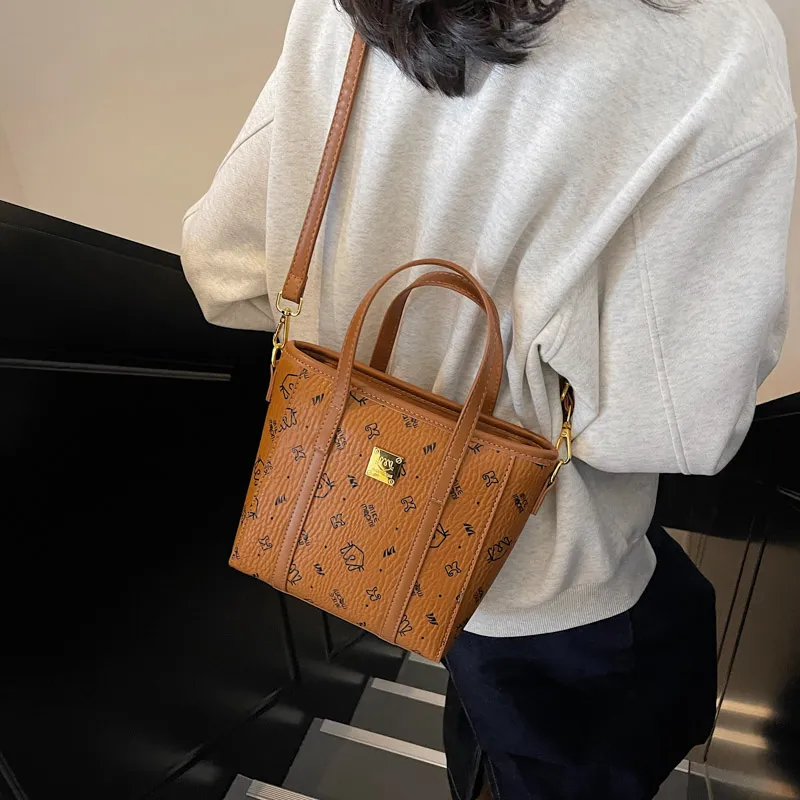Miss Angel PU Crossbody Handbag Women's Pink/Brown-5
