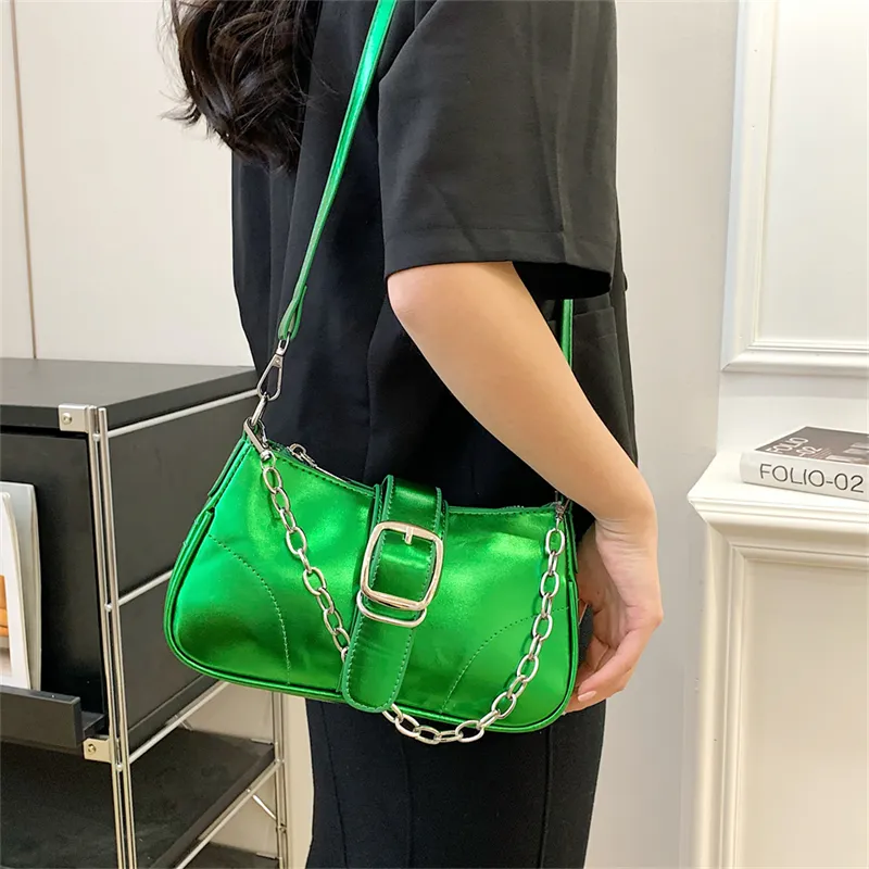 Miss Angel Patent Leather Shoulder Bag Women's Multicolor-24
