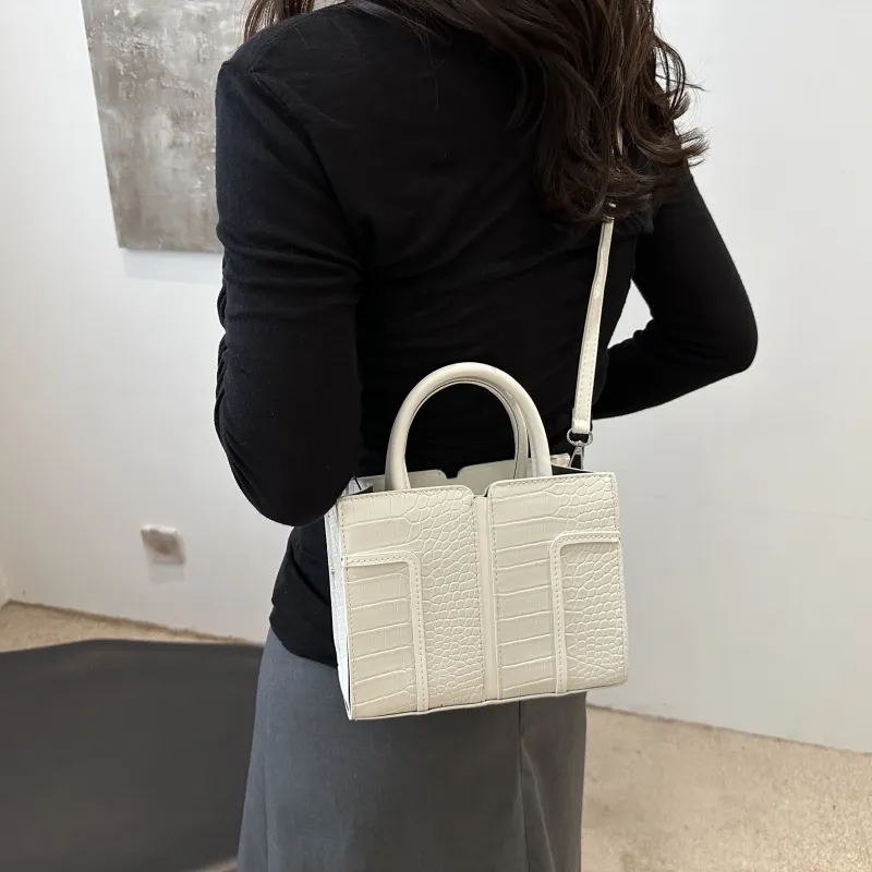 Miss Angel PU Crossbody Handbag Shoulder Bag Women's White/Black/Red-9