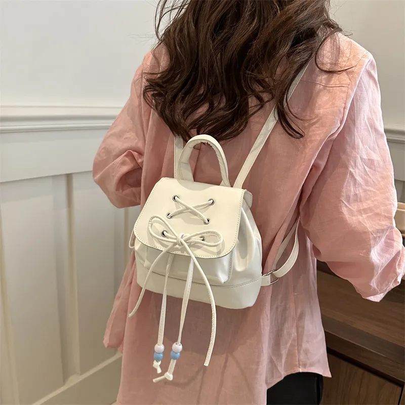 Miss Angel PU Backpack Women's White/Silver/Black/Pink-5