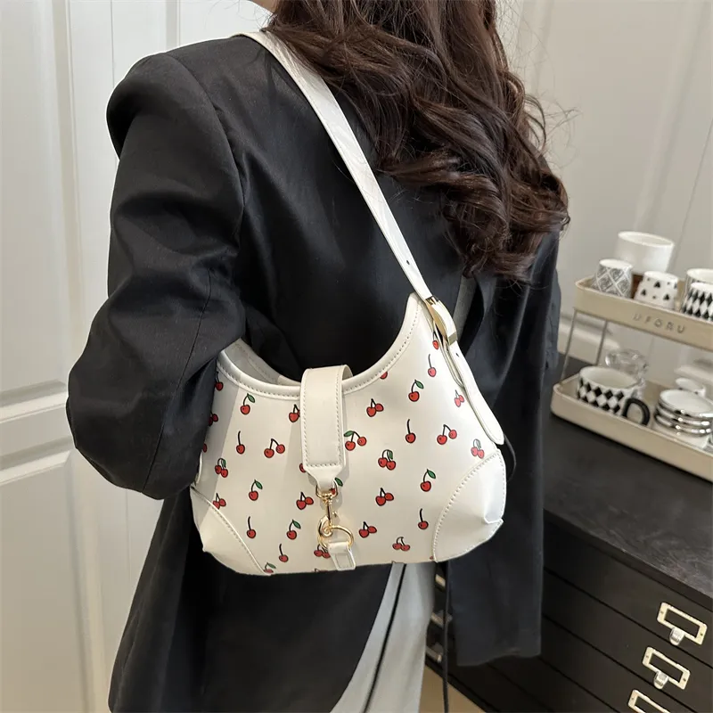 Miss Angel PU Crossbody Bag Women's White/Black/Red-10