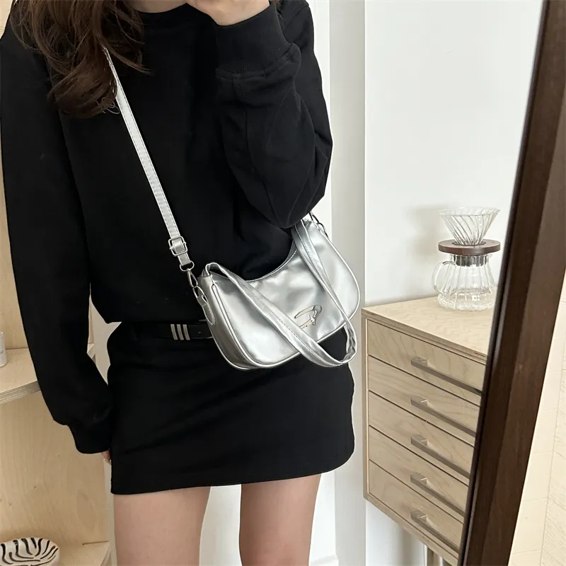 Miss Angel PU Handbag, Crossbody Bag, Shoulder Bag Women's White Silver Black Pink-22