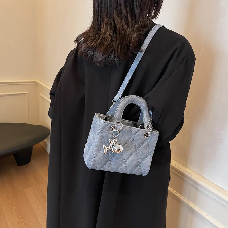 Miss Angel PU Lady Dior Bag, Shoulder Bag, Crossbody Bag, Handbag Tubas Women's Black/Khaki/Denim Blue-1
