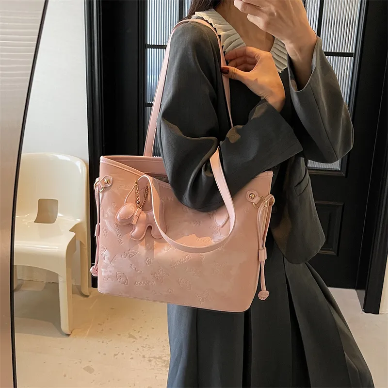 Miss Angel PU Tote Bag Shopping Bag Shoulder Bags Women's Multicolor-12