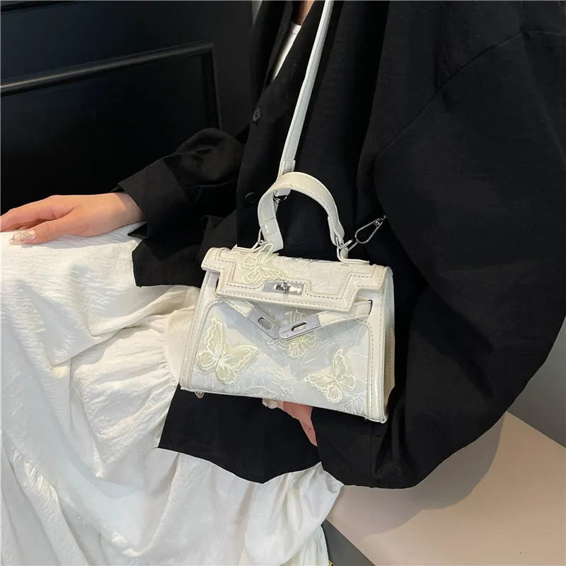 Miss Angel PU Handbag Kelly Bag Women's White/Black/Blue/Pink-20