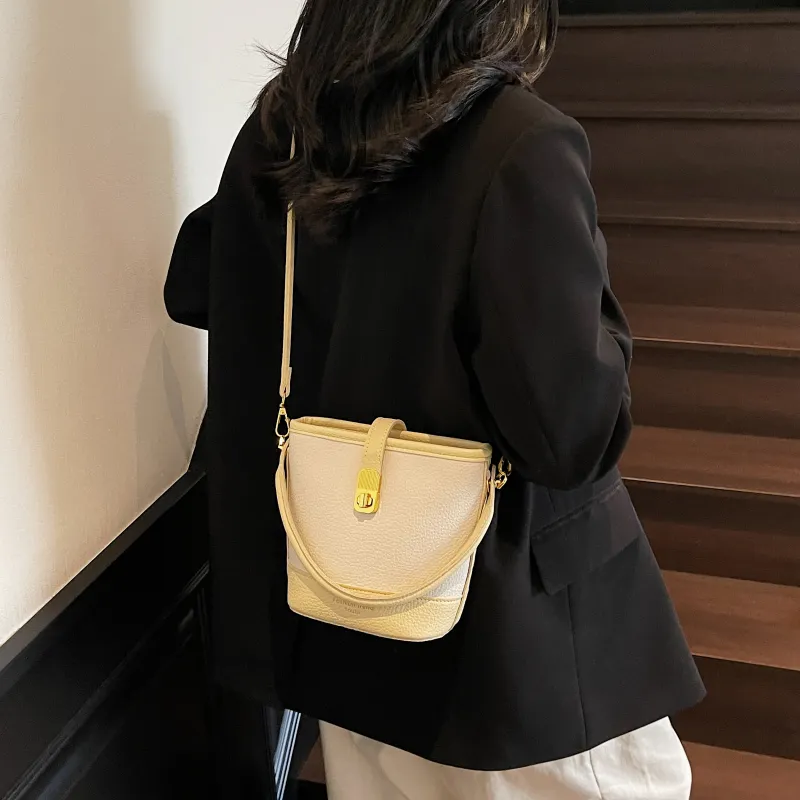 Miss Angel PU Shoulder Bag, Crossbody Bag, Handbag Women's Black/Yellow/Khaki/Pink-6