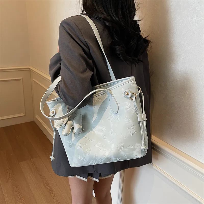 Miss Angel PU Tote Bag Shopping Bag Shoulder Bags Women's Multicolor-25