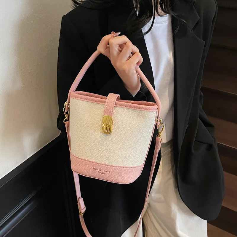 Miss Angel PU Shoulder Bag, Crossbody Bag, Handbag Women's Black/Yellow/Khaki/Pink-21