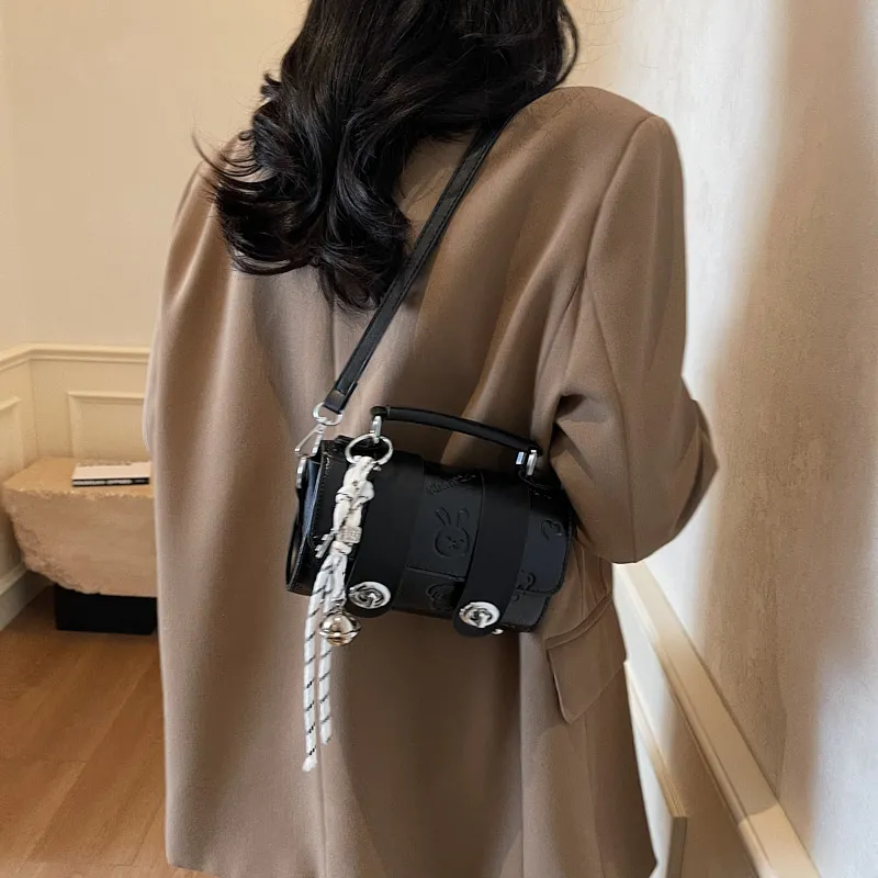 Miss Angel PU Crossbody One Shoulder Handbag Regular Women's Pink/Ecru/Black/Brown-17