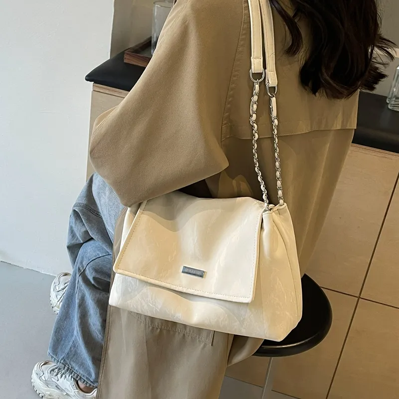 Miss Angel PU Shoulder Bag Women's White/Black/Gray/Pink-1