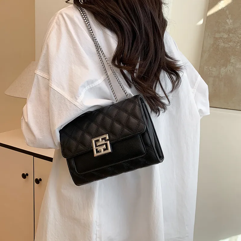 Miss Angel PU Crossbody Bag Regular Women's White Black-9