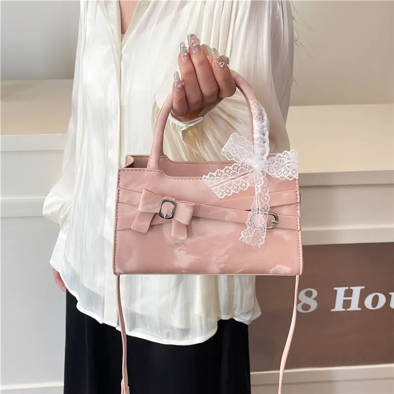 Miss Angel PU Handbag Women's White/Pink-14