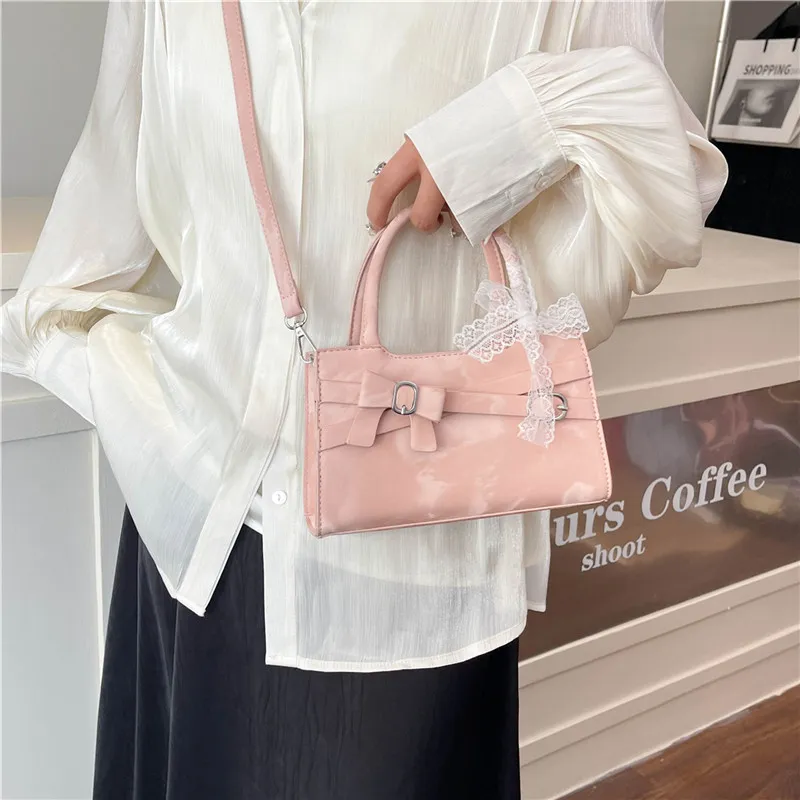 Miss Angel PU Handbag Women's White/Pink-15