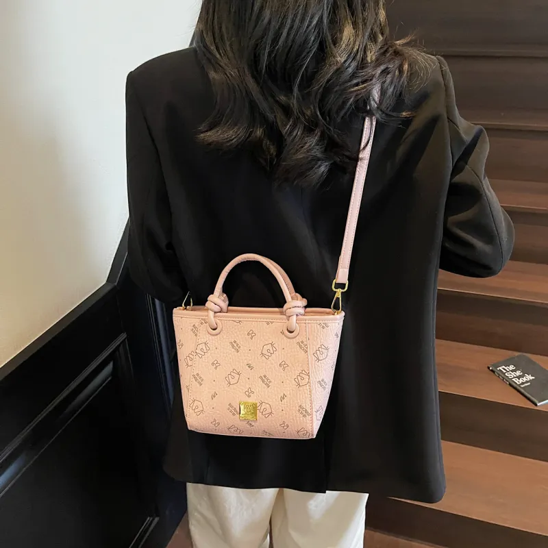 Miss Angel PU Crossbody Handbag Women's Pink/Ecru/Brown/Black-2