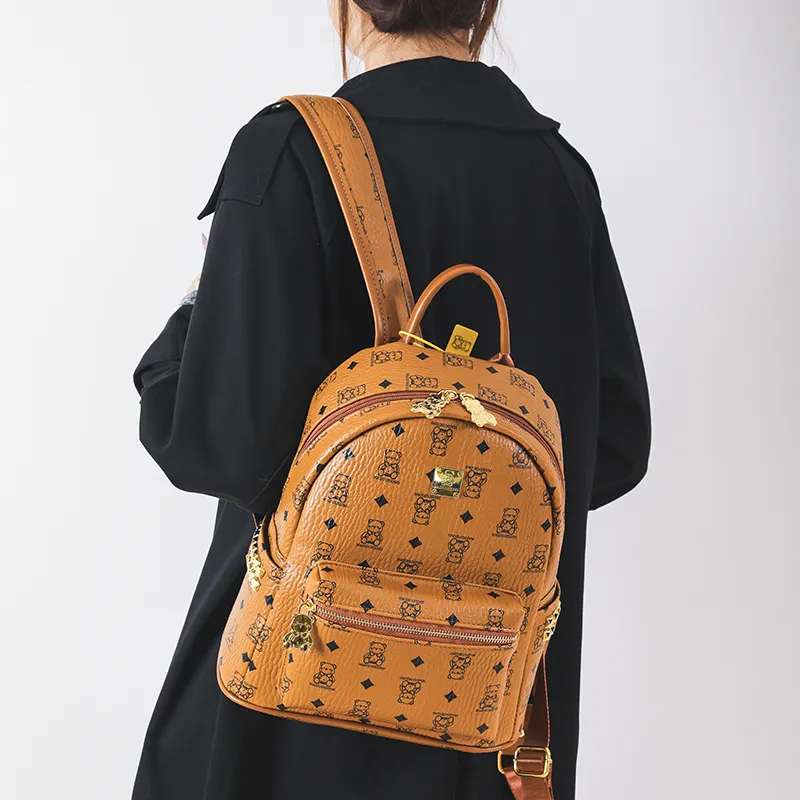 Miss Angel PU Backpack Tubas Women's White/Brown-10
