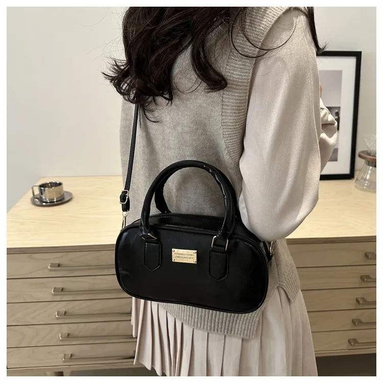 Miss Angel PU Crossbody One Shoulder Handbag Regular Women's Black/Red/Coffee/Brown-3