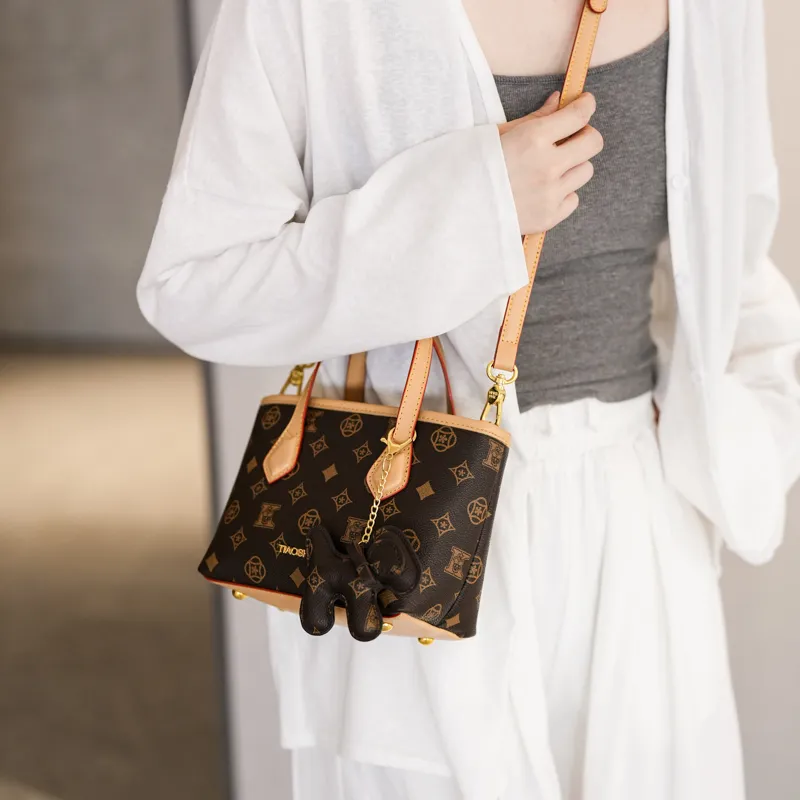 Miss Angel PU Shoulder Bag, Crossbody Bag, Handbag Regular Women's Brown/Apricot-12