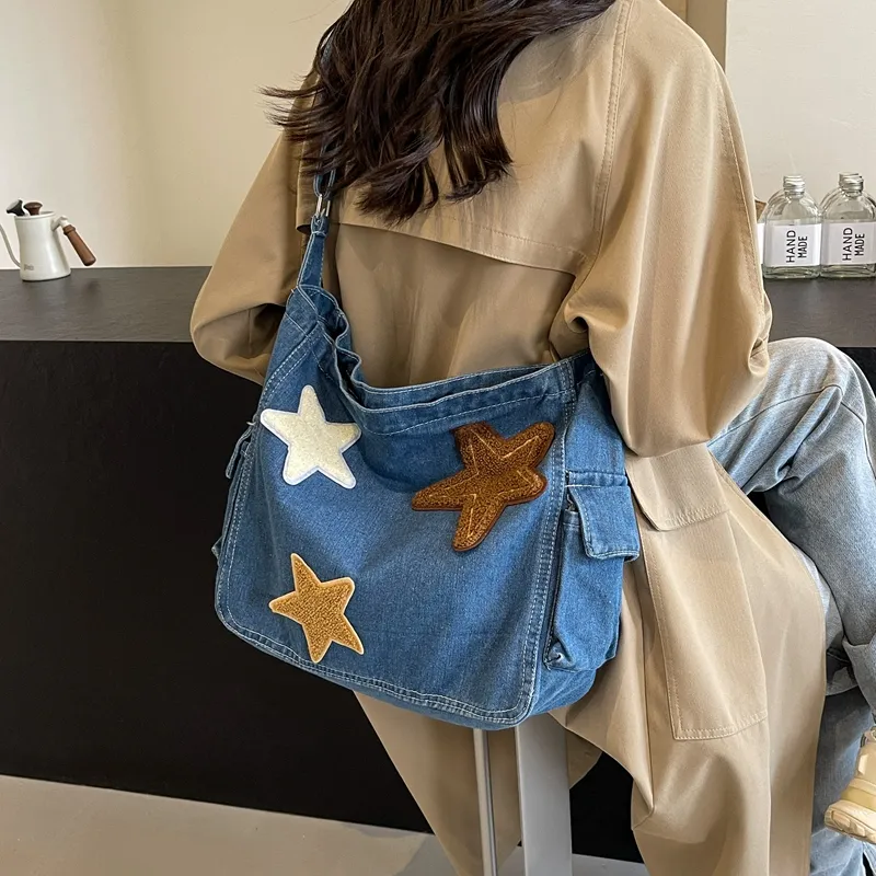 Miss Angel Denim Shoulder Bag Crossbody Bag Regular Women's Multicolor-3